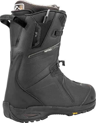 Nitro Capital TLS '22 Premium Highend Comfortable Snowboardschuhe Barco de Snowboard, Hombres, Negro, 26