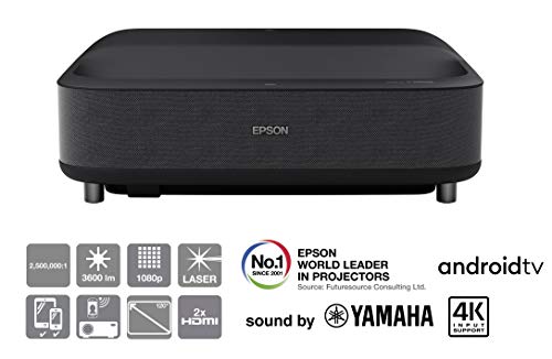 Epson EpiqVision Ultra EH-LS300B, TV Proyector Láser FullHD 1080p de UltraCorta Distancia con Android TV y Sonido by Yamaha