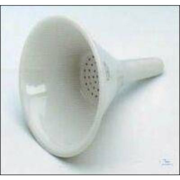 Haldenwanger 10 embudos de porcelana modelo 126 con placa de filtro fijo, tamaño 4/0, diámetro exterior de 40 mm, altura de 56 mm