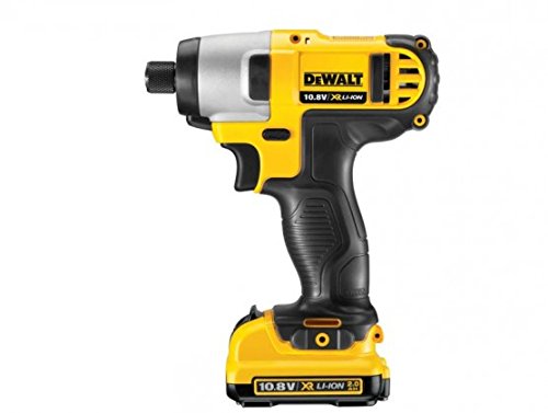 DEWALT DCF815D2-QW - Atornillador de Impacto Inalámbrico XR 10.8V, 2.0 Ah, 107 Nm, Velocidad Variable 0-2450 rpm, Compacto y Ligero, Luz LED, Incluye 2 Baterías, Cargador y Maletín de Transporte
