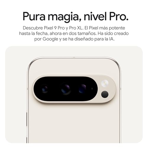 Google Pixel 9 Pro - Smartphone Android Desbloqueado con Gemini, Sistema de cámara Trasera Triple, batería con una autonomía de 24 Horas y Pantalla Super Actua de 6,3" - Porcelana, 128GB