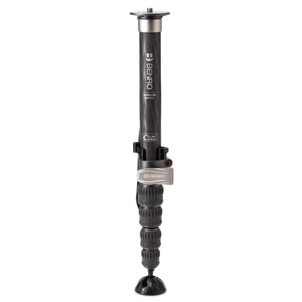 Benro MSD36C SupaDupa Monopod de Fibra de Carbono Negro para Cámaras con Montura de 3/8"-16