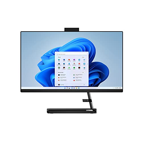 Lenovo IdeaCentre All-in-One 3 - Pantalla Full HD de 23,8" (procesador Intel Core i3-1220P, 512 GB SSD, RAM 8 GB, DVD±RW, Windows 11, Wi-Fi 6) + Teclado y ratón USB - Negro