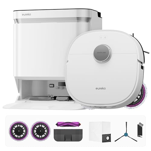 EUREKA J15 Pro Ultra - Robot Aspirador y fregado + estación Todo en uno (autolimpieza, 16200 Pa, navegación LDS, detección de obstáculos, antienredos, Ideal contra pelos de Animales, Control por