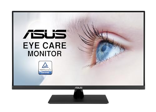 ASUS VP32AQ - Monitor Eye Care de 32" WQHD (2560x1440, IPS, 100% sRGB, HDR-10, 75Hz, Adaptive-Sync/FreeSync, DisplayPort, HDMI, Antiparpadeo, Filtro de luz azul, HDR10) Negro