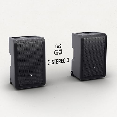 LD Systems ANNY 10 BPH B5 Altavoz móvil para megafonía Bluetooth de 10» con batería Recargable, Mezclador y 1 micrófono de Diadema (Incluye transmisor de transmisora)