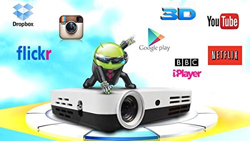 Luxburg® LUX2500 Full HD 3D DLP Projector potatile 2500 lúmenes Resolución nativa 1280 * 800 Soporta hasta 1080p HDMI, USB, Wi-Fi, micro SD, DLNA, Android 4.2 (importado)
