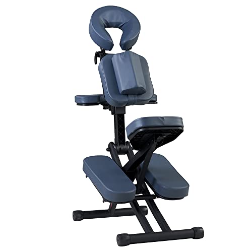 Master Massage Rio professionell Mobil Klappbar Luxus Massagestuhlpaket mit Tragetasche, König Blau Río, Aluminio, Rey Azul, Extra Breit