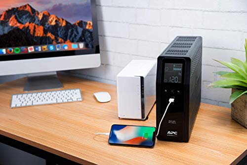 APC – Back UPS PRO by Schneider Electric - BR1200SI - UPS 1200VA (8 salidas IEC, Interfaz LCD, salida de onda senoidal pura)