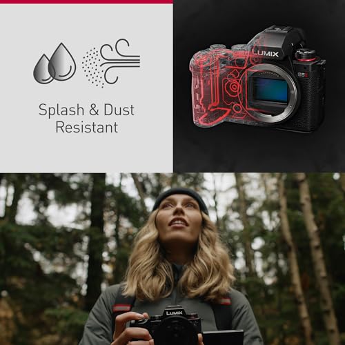 Panasonic LUMIX DC-S5 II, Cámara Sin Lente De Marco Completo, Sin Espejo,4K 60P y 6k 30P Grabación, Pantalla Movible, Wi-Fi, Phase Hybrid AF 779 Puntos, IS Activo, Batería De Repuesto, Negro