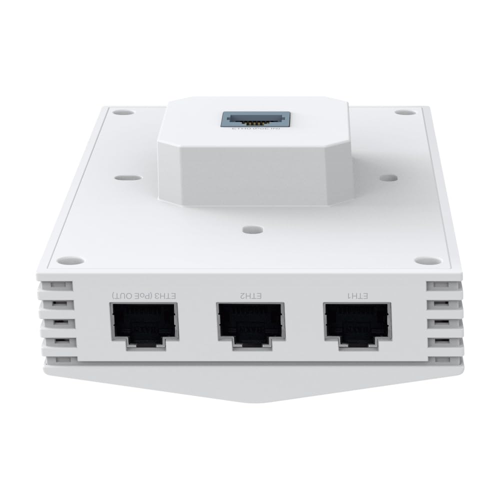 TP-Link Festa F65-Wall | Punto de Acceso WiFi 6 Dual-Banda AX3000, Placa de Pared, 4× Puertos PoE Gigabit, Gestión centralizada en la Nube Gratuita, Configuración y Uso fáciles, sin Necesidad de IT.