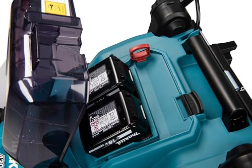 WDERNI Makita DLM432PT2 Akku-Rasenmäher 2x18V / 5,0 Ah, 2 Akkus + Doppelladegerät, 36 V, Gasolina