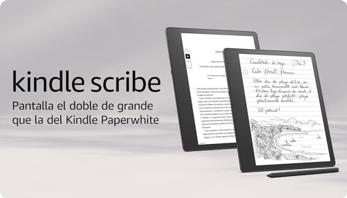 Kindle Scribe (2022), el primer Kindle que a la vez es un cuaderno digital, todo en uno, con 16 GB de almacenamiento y una pantalla Paperwhite de 10,2" y 300 ppp | Con el lápiz básico