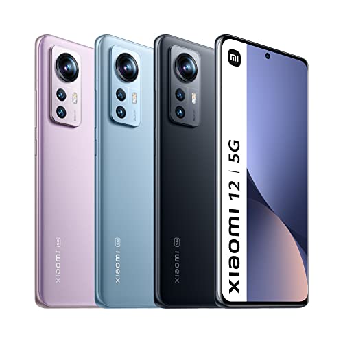 Xiaomi 12 - Smartphone de 8+256GB, Pantalla de 6.28” 120Hz AMOLED, Snapdragon 8 Gen 1, Triple Cámara de 50MP+13MP+5MP, 4500mAh, Blue (Versión ES + 3 años de garantía)