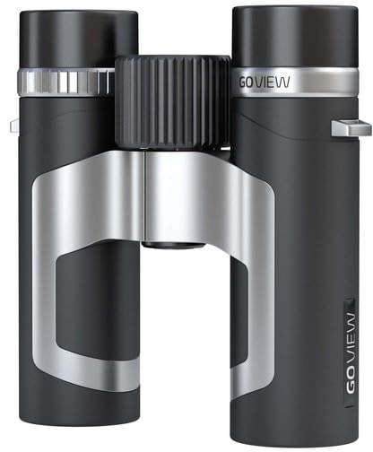 GoView ZOOMR 8x26 prismáticos pequeños y Ligeros (Aumento de 8X, Carcasa de magnesio, Incluye Adaptador para Smartphone y Accesorios) Phantom Negra