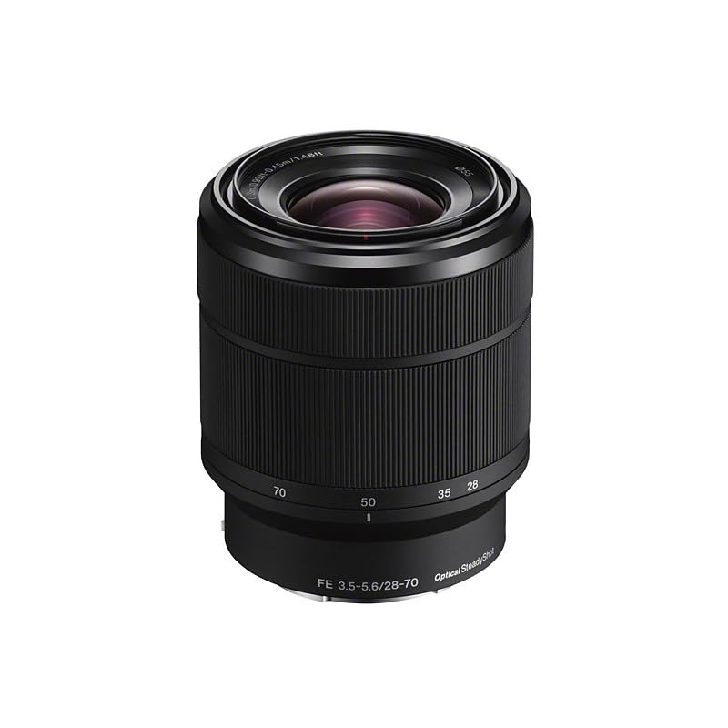 Sony Fe 28-70Mm F/3.5-5.6 OSS - Objetivo para Sony (Distancia Focal 28-70Mm, Apertura F/3.5-36, Zoom Óptico 2.5X,Estabilizador Óptico, Diámetro: 55Mm) Negro