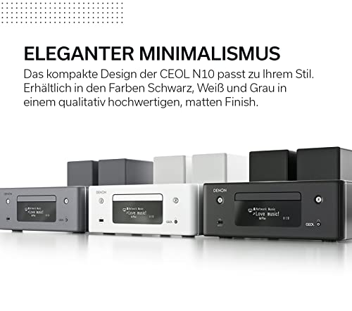 Denon Ceol/N10 - Microcadena con conexión en red, color blanco