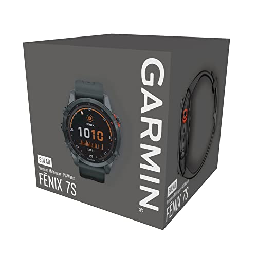 Garmin fēnix 7S Solar, Reloj GPS Multideporte con Carga Solar, Pantalla táctil, frecuencia cardíaca, mapas y música, Negro, Reacondicionado