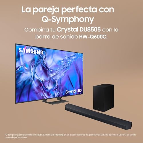 SAMSUNG TV Crystal UHD 4K 2024 50DU8505 Smart TV de 50" Crystal UHD con Colores increíbles, el Mejor Smart TV, Peana con Altura Ajustable y Todos los Altavoces a la Vez con Q-Symphony