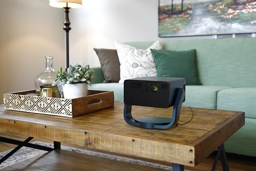 Epson EF-22N Mini Smart Laser Projector | Proyector Portátil Full HD, 1920 x 1080p, Altavoz Bluetooth de 5W, Proyección a Pared, Suelo o Techo, 1000 Lúmenes, Google TV | 150", Azul/Negro