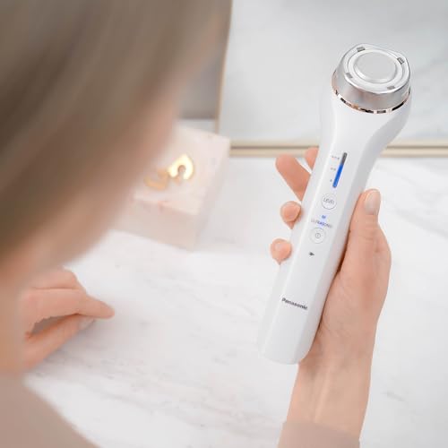 Panasonic EH-XR10NC803 Aparato facial avanzado con radiofrecuencia y tecnología ultrasónica, evita la aparicion de lineas de expresion, Color Blanco, Talla única