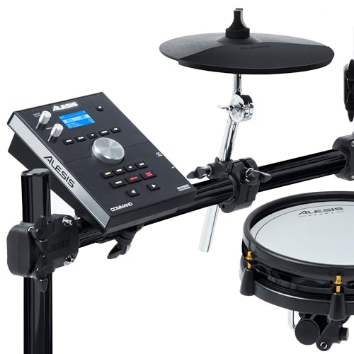 Alesis Command Mesh SE Kit Set de Batería Electrónica, Parches de Malla Doble Zona, Conexiones MIDI USB, 600 Sonidos Batería Eléctrica y Acústica