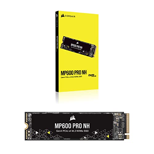 Corsair MP600 PRO NH 8 TB SSD PCIe Gen4 x4 NVMe M.2 - TLC NAND de Alta Densidad - M.2 2280 - Compatibilidad con DirectStorage - Hasta 7.000 MB/s - Sin Disipador de Calor - Negro