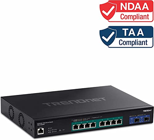 TRENDNET - ACCESSORIES Interruptor PoE+ Inteligente Web DE 10 Puertos 2.5G con Ranuras SFP+ de 10G
