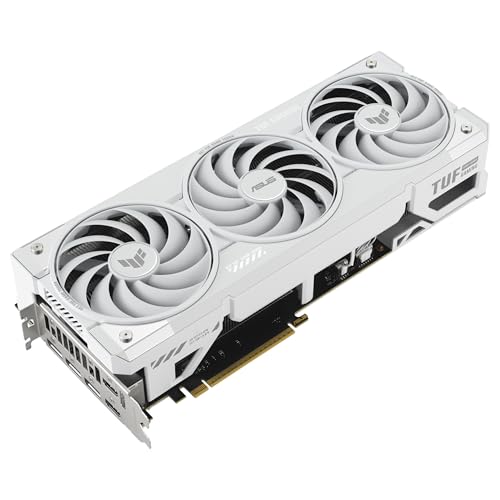 ASUS TUF Gaming GeForce RTX 5070 Ti 16 GB GDDR7 White OC Edition Tarjeta gráfica Gaming (PCIe 5.0, HDMI/DP 2.1, 3,125 Ranuras, Grado Militar, Revestimiento Protector, Ventiladores Axial-Tech)