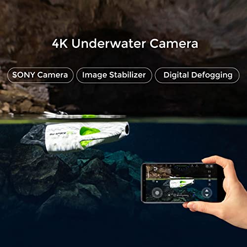 Youcan Robot BW Space Pro Dron Submarino con cámara 4K UHD Control Remoto Transmisión de señal Estable RC Submarino (Tether of 150m Set)