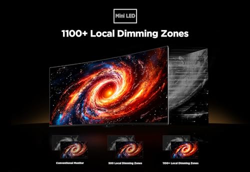 TCL 34R83Q 34 pulgadas WQHD Mini-LED 1500R Monitor Gaming Curvo, 170Hz, 1ms de tiempo de respuesta, AMD FreeSync™ Premium, Resolución 3440 x 1440, 21:9, 1600nits, Display HDR1400, Flicker Free, Tipo-C