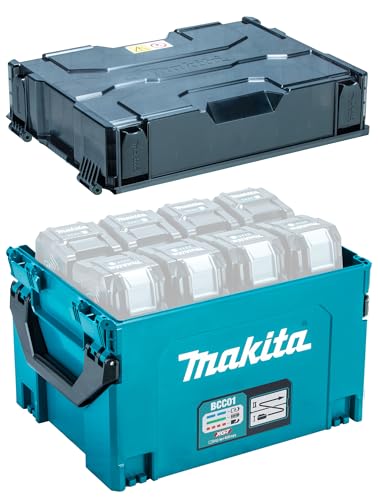 Makita XGT 1914U3-7 BCC01 - Maletín de Carga para batería (40 V, máx. 8 Ranuras), Color Negro