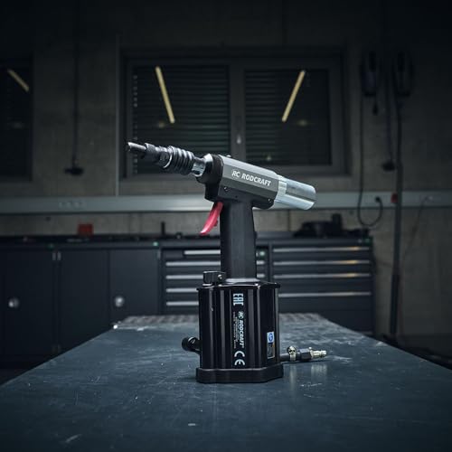 Rodcraft RC6758 - Remachadora de Tuercas ciegas M3 – M12 de Todos los Materiales, Fuerza de sujeción 24 kN, Auto-enroscamiento y Ajuste preciso de la Carrera