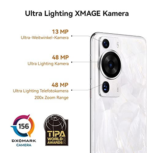 HUAWEI P60 Pro Smartphone, 12GB+512GB, Cámara XMAGE con Ultrailuminación, Resistente Cristal Kunlun Glass, Pantalla LTPO de 6.67", 1-120 Hz de Frecuencia de Actualización Adaptable, Rococo Pearl