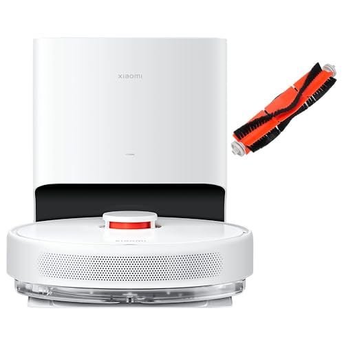 Xiaomi Robot Vacuum X10, Aspirador Inteligente, Recogida rápida de Polvo, Drenaje automático, Limpiador de Lavado 2 en 1 eficiente, hasta 180 Minutos de Limpieza Continua, Cepillo Incluido