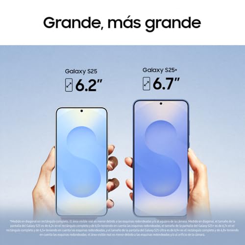 Samsung Galaxy S25 256GB Teléfono Móvil con IA, Galaxy AI, 12GB RAM, Cámara 50MP, Dual SIM, IP68, Garantía del Fabricante 3 Años + 1 Año Extra, Color Azul (Versión Española)