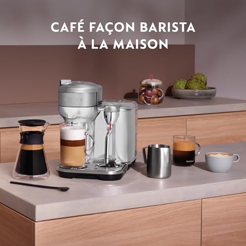 Nespresso Máquina de café Vertuo Creatista, máquina de cápsulas de 2 litros, Sage Stainless Steel