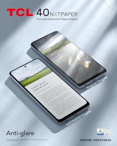 TCL 40 NXTPAPER 4G - Smartphone 6.78" (Pantalla 90Hz, 16GB (8+8) - 256GB, Ampliable MicroSD, Dual SIM, Cámara 50MP, Cámara Selfie 32MP, Batería 5010mAh, Doble Altavoz, Android 13.) Opalescent