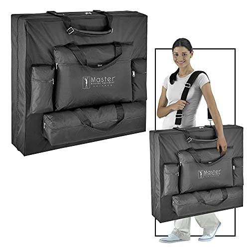 Master Massage ThermaTop - Camilla de Masaje para Galaxy Mobil (con Sistema de calefacción Integrado, Plegable, Banco de Masaje, Banco de Masaje, Patas de Madera, 76 cm), Color Negro