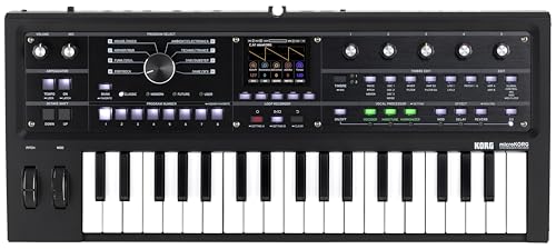 Korg microKORG 2 - Sintetizador analógico de 37 teclas y procesador de voz - edición limitada negra