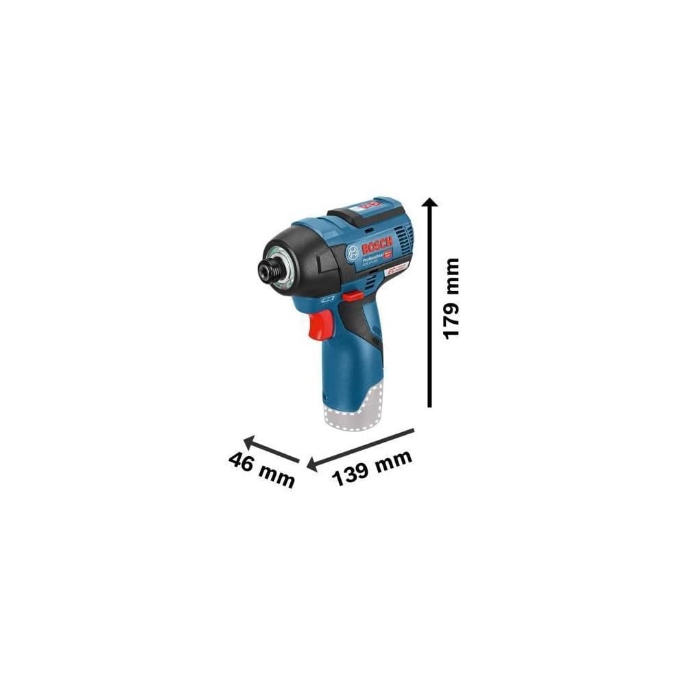 Bosch 0 601 9E0 005 atornilladora de impacto con batería Negro, Azul 3100 RPM - Impact wrenches (Batería, 2,5 Ah, Ión de litio, 12 V, 54 mm, 139 mm)