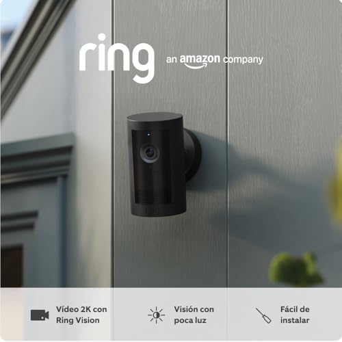 Novedad Ring | Cámara exterior Plus con batería (Outdoor Camera Plus): cámara inalámbrica exterior, 2K con Ring Vision, instalación propia, alternativa a CCTV (30 días gratis de Ring Home)