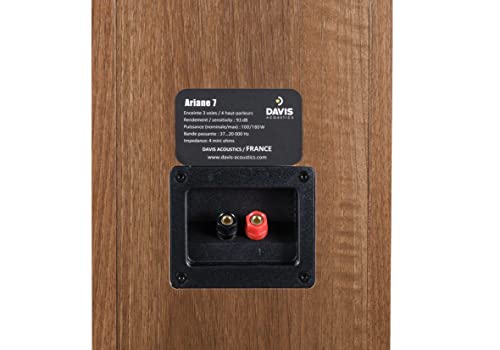 Davis Acoustics Ariane 7 Nogal (Walnut) - Columna de 3 vías/4 Altavoces - Altavoz Vendido por Unidad