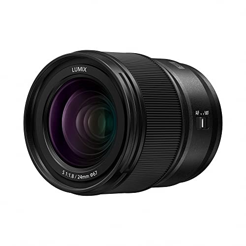 Panasonic LUMIX S Series Lente de cámara, 24 mm F1.8 L Lente Intercambiable para cámaras Digitales de Marco Completo sin Espejo, S-S24