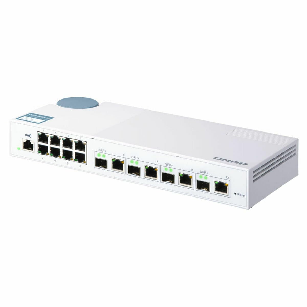 QNAP QSW-M408-4C QSW-M408-4C, 8 Port 1Gbps, 4 Port 10G SFP+/ NBASE-T Combo, Web Management Switch