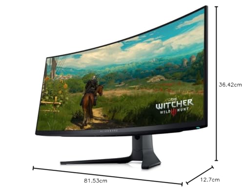 Alienware AW3423DWF 34" WQHD (3440x1440) 21:9 1800R Monitor Gaming Curvo, 165Hz, QD OLED, 0.1ms, AMD FreeSync Premium Pro, 99.3% DCI-P3, HDR400, 2x DisplayPort, 1x HDMI, 5x USB, 3 Años de Garantía