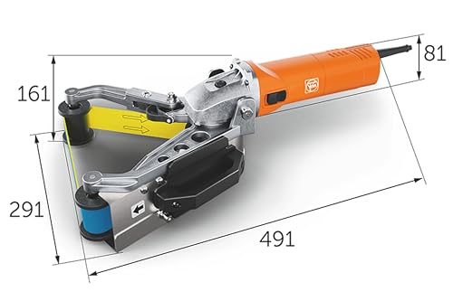 FEIN Set Lijadora para tubos RS 17-70 E para tubos y codos de tubos de acero inoxidable hasta Ø 80 mm., Velocidad en vacío 2 700-8 500 1/min, Cinta 815 x 20/40 mm. Velocidad de cinta 9-27 mt/sec