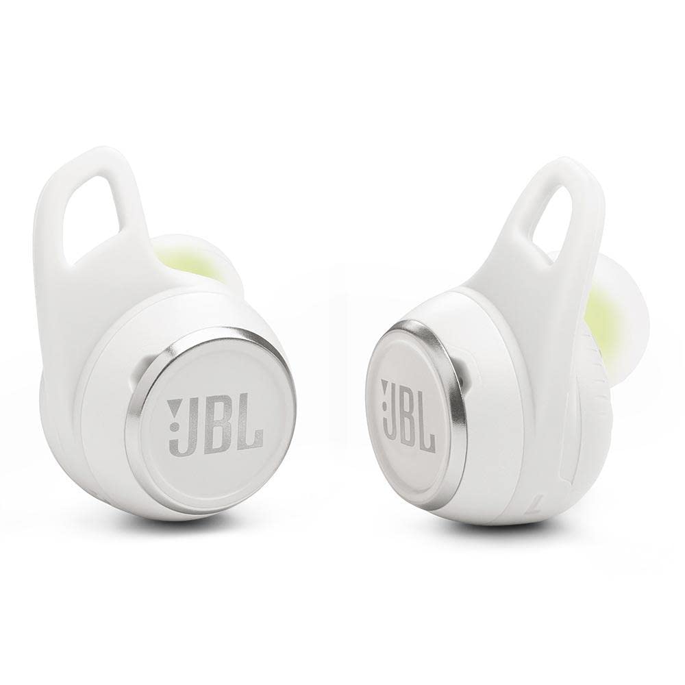 JBL Reflect Aero Auriculares con tecnología True Adaptive Noise Cancelling, resistentes al agua, batería de 8 horas, en blanco