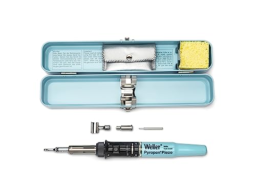 Weller Professional T0051605899 Soldador de Gas Piezoeléctrico Pyropen Temperatura, 0-650 °C