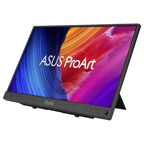 ASUS ProArt Display PA16USV - Monitor Profesional de 15,6", 4K UHD (3840 x 2160), IPS, HDR-10, 100% sRGB, Rec.709, ΔE<2, Calman, 12G-SDI, HDMI, USB-C, Caja Reutilizable, sostenibilidad ecológica
